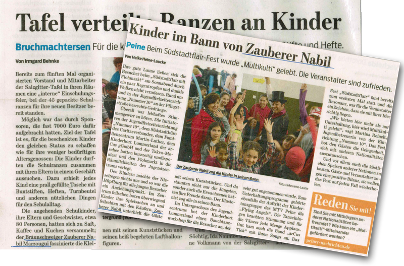 Auftritte von Zauberer Nabil in der Presse